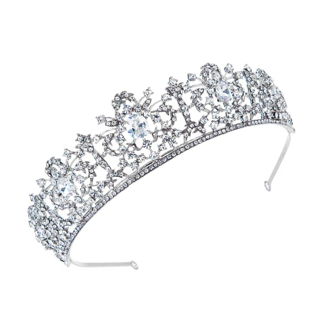 Tiara Con Strass E Cristalli Frcolor - Corona Da Principessa Per Matrimonio, Sposa, Feste E Balli