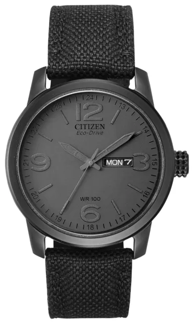 Citizen Eco-Drive BM8475-00F Men's Wrist Watch - Black Dial, Sleek! NEW!