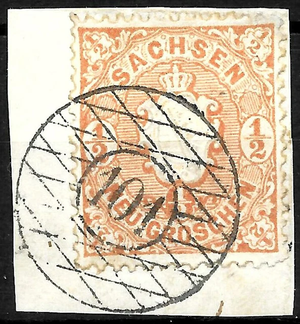 Sachsen Nummernstempel ~ N101 Schellenberg ~ MiNr. 15 ~ 1/2 Ngr.