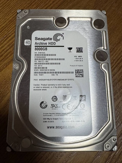 Ford St Hard Disk Seagate Archive 8TB SATA III 5900 RPM 128MB