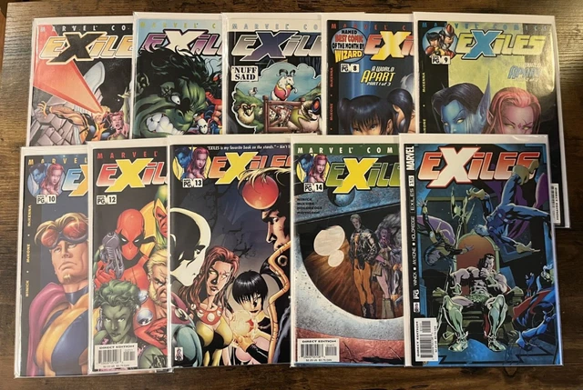 Lot of 10 Exiles #4 5 7 8 9 10 12 13 14 15 Marvel Comics (2001-2002)