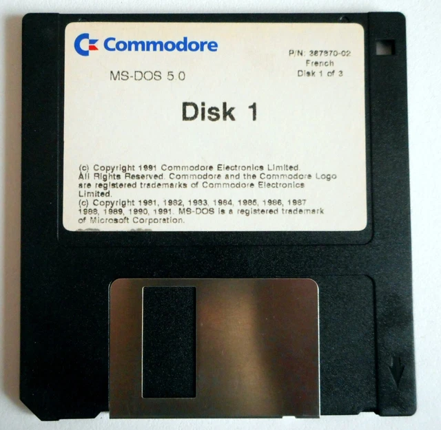 Disquette IBM DOS 5.0 - 3,5 Pouces - Scellée Neuve - MSDOS