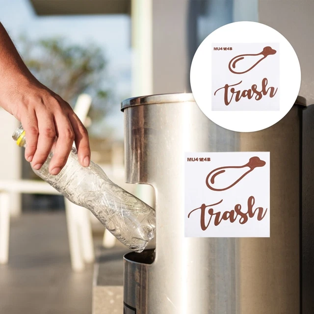 Calcomanía con logotipo de reciclaje de basura marca clasificación de basura