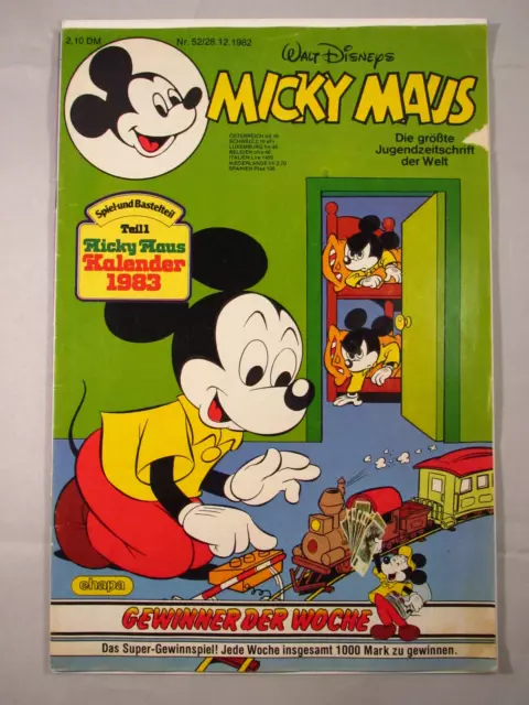 Micky Maus Nr.52 - Comic Magazin 1982 - ohne Beilage, mit Schnipp - Walt Disney