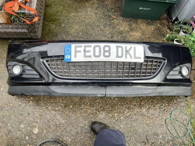 Vauxhall Astra H Mk5 TwinTop Front Bumper With Fog Lights And Grille Black Z20R