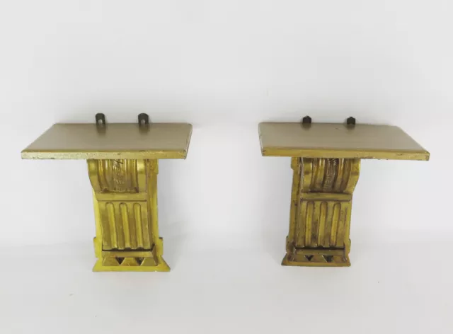 Dos Antiguo Estantería en Madera Dorado Estilo Neoclásico Comienza 900 BT1