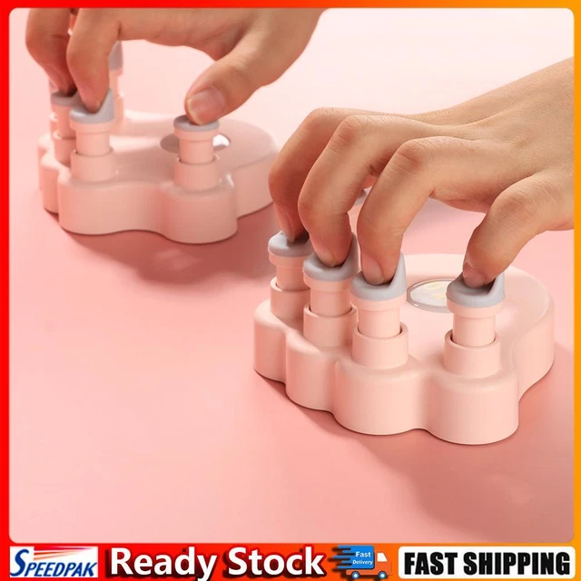 1 Pair Piano Finger Trainers Hand Strength Exerciser for Beginner (Pink) Hot