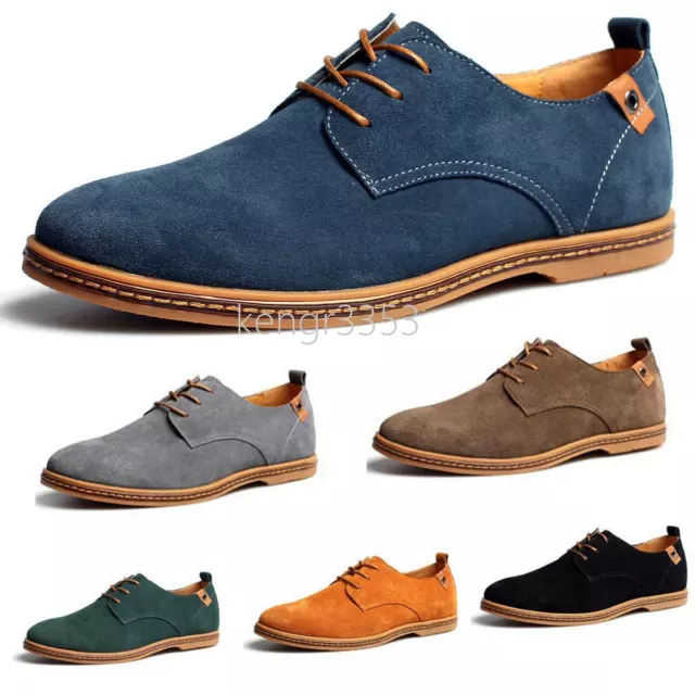 New Casual Suede European style leather Shoes Men's oxfords Multi Size Fashion