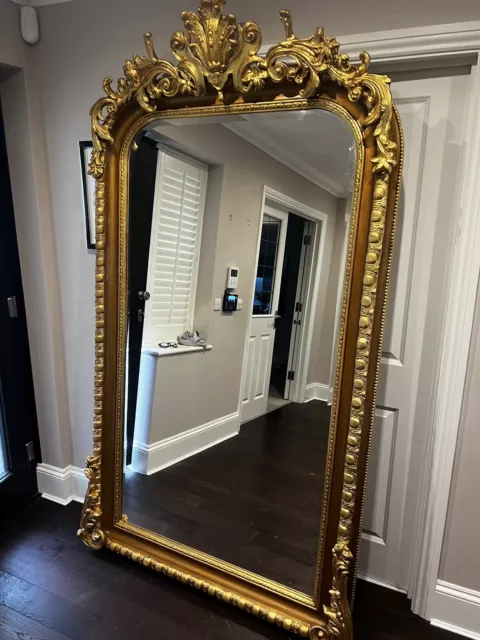 Large Beautiful Gold French Baroque Empire  Mirror 213cm High 120cm Wide