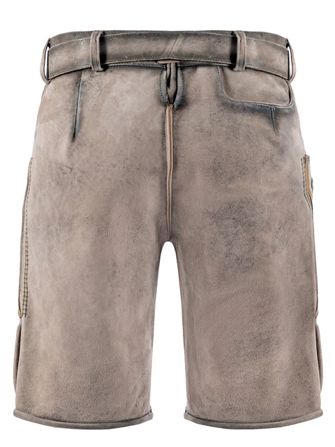 Pantaloni folcloristici in pelle corti Norbert neve 2