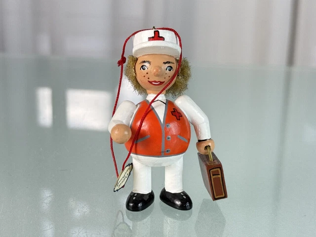 Figurine D'homme En Bois Secoué, Faite à La Main, Charmante