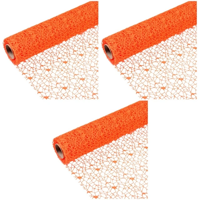 3 Pieces Wide Ribbon Wrapping Gift Gauze Ribbon Hair Bows Mesh Belt