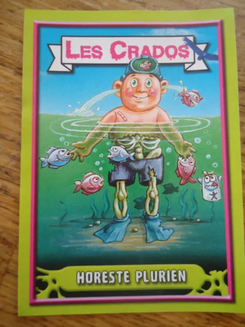 Image * Les CRADOS 3 N°56 * 2004 album card Sticker FRANCE Garbage Pail Kid