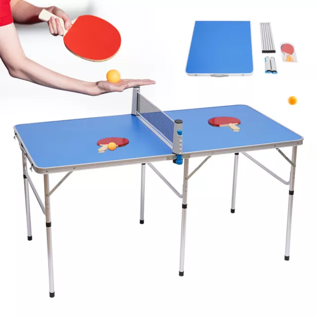 Donnay Table Tennis Table Indoor Outdoor Ping Pong Table Blue Foldable  5054449807251