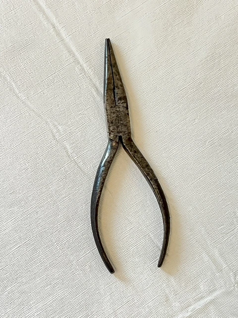 Vintage Kraeuter 6" flat-nose pliers with side cutters USA Forged Steel
