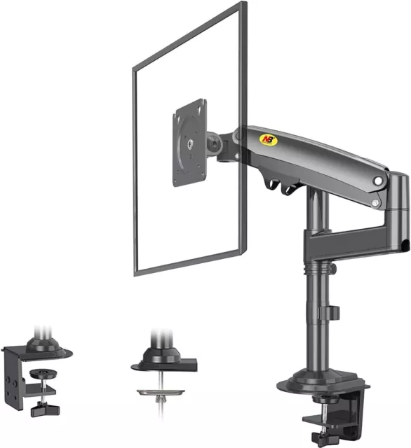 New NB H100 Monitor Desk Mount Stand Full Motion Swivel Monitor Arm Gas Spring f