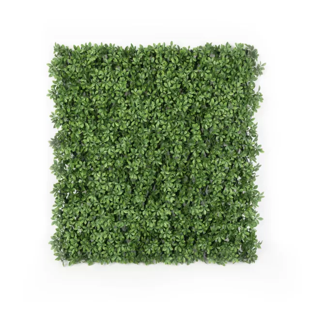 Künstliche Hecke Sichtschutz PVC Blätter Efeu Grün Balkonverkleidung 2x1m B-Ware