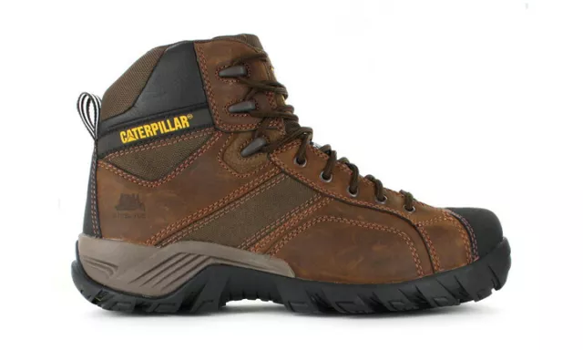 CAT Workwear Caterpillar Argon Hi Zip Steel Toe Work Boot Brown/Honey 3