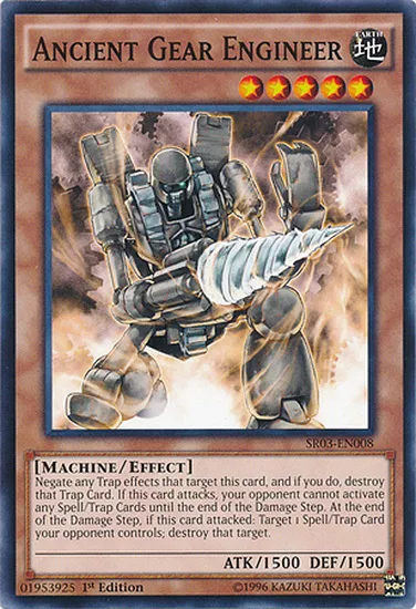 Ancient Gear Engineer Common 1st Edition Yugioh Card SR03-EN008