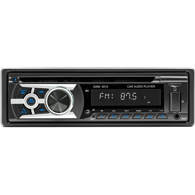 Single Din Car Stereo Radio Bluetooth MP3 Player Hands-free FM/USB/CD/DVD/AUX-IN