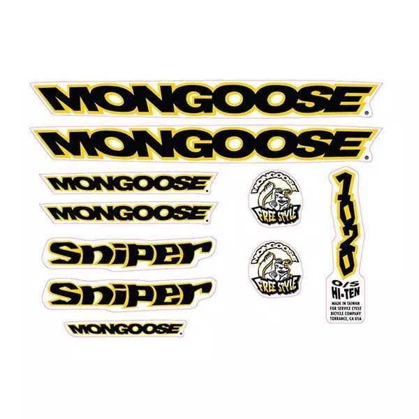 Mongoose - 1997 Sniper - Decal set - old school bmx