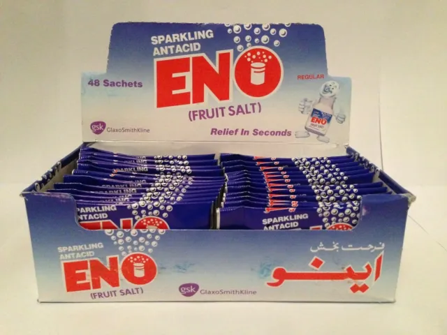 Eno Fruit Salt 48 Sachets Original Fast Refreshing Relief Free P&P