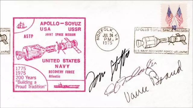 Apollo - Soyuz Crew - Commemorative Envelope Signed With Co-Signers