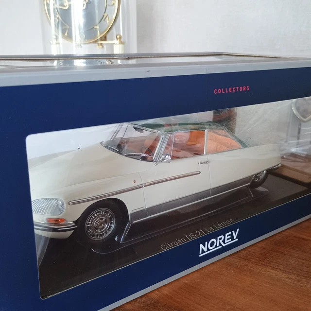 Miniature Norev Citroën DS 21 Le Léman 1968 - Ivoire Et Vert Métal - 1/18e