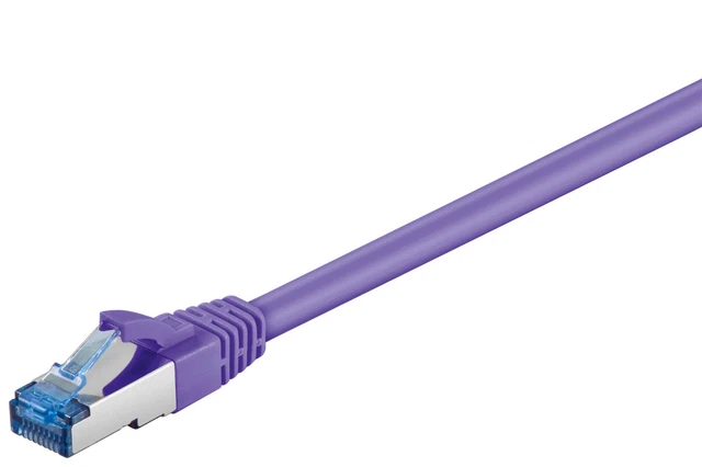5x CAT 6a Netzwerkkabel S/FTP; CAT 6a-0100 S/FTP PIMF VIOLETT 1m