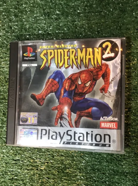 Spider-Man 2: Enter Electro - Platinum (Sony PlayStation 1, 2002) PS1 Video Game