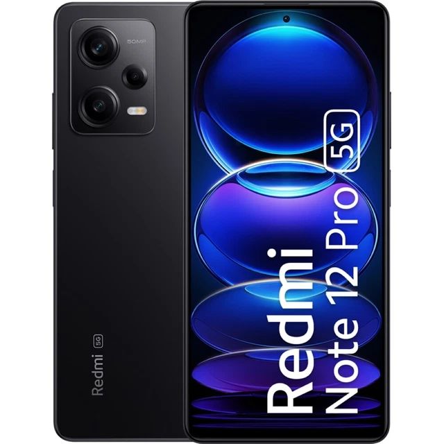 Xiaomi Redmi Note 12 Pro 5G Smartphone 128GB 6GB RAM black LTE Triple-Kamera NEU