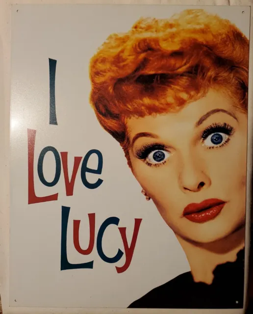 "I Love Lucy" 16" X 12" Metal Sign: Lucille Ball, Desi Arnaz - Copyright 1999