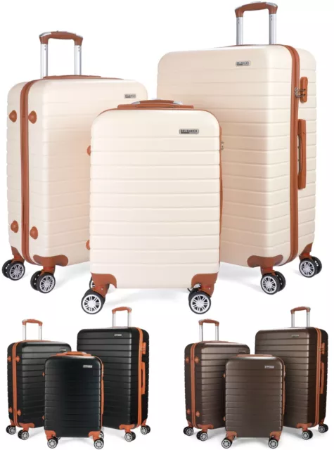 Hartschalen Koffer Paris ABS Trolley Boardcase M L XL o. Reisekoffer Set 3 tlg.