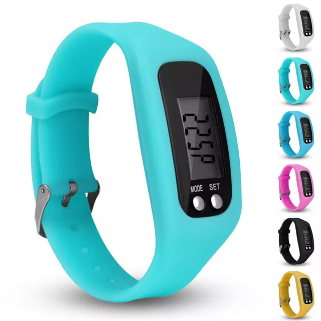 Smart Step Count Activity Tracker Sport Watch Wristband LCD Pedometer Adult Kids