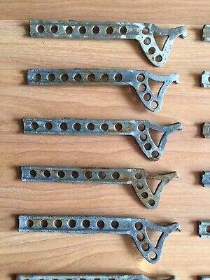 Old Vtg Antique Gutter Bracket Rain Trough Hardware Hanger Iron Metal Lot Of 20 2