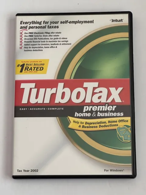 TurboTax Premier Home & Business 2002 Depreciation, Home Office & Bus Deductions