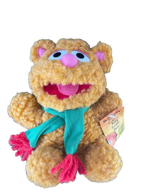 McDonalds Jim Henson Muppet Babies Vintage Plush Baby Fozzie Bear 1988