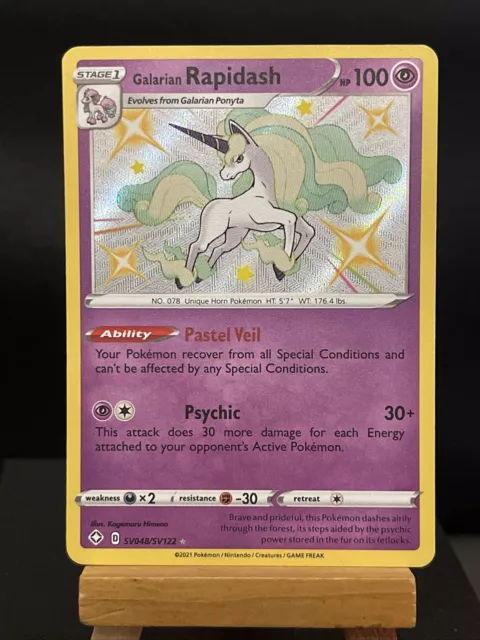 Pokémon Card Galarian Rapidash SV048/SV122 Shining Fates Holo Shiny Vault LP