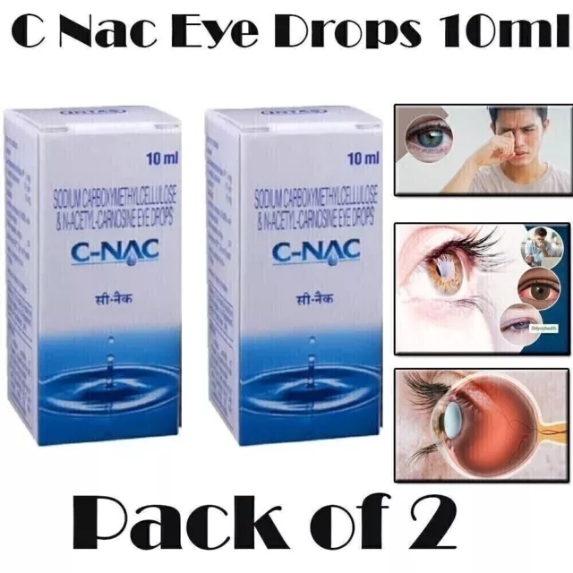 Pack De 2 Gouttes Oculaires C-NAC Cataracte, N-Acétylcarnosine 10 ML