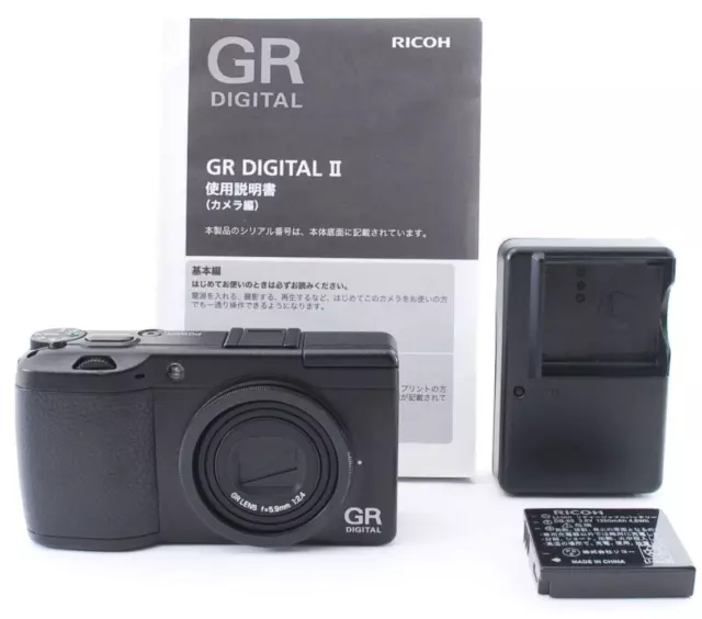 "MINT" RICOH GR Digital II 2 10.1MP 5.9mm f2.4 Digital Camera Blk from JAPAN#351