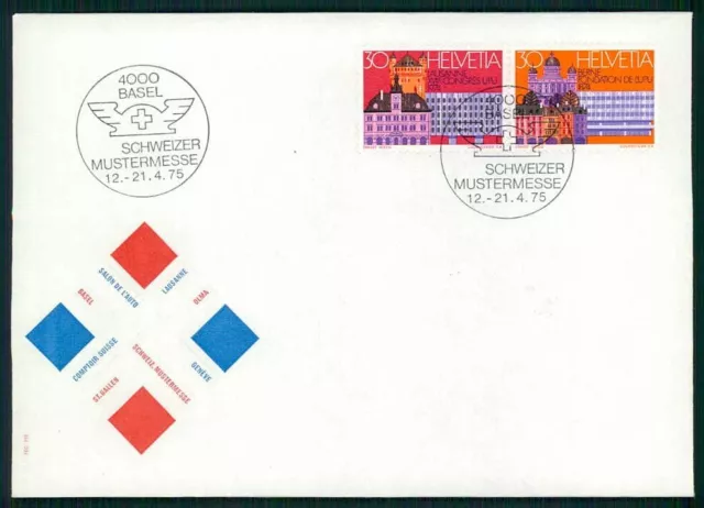 SCHWEIZ SONDERBRIEF 1975 BASEL SCHWEIZER MUSTERMESSE ij53