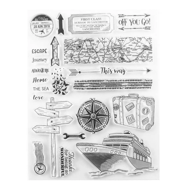 Journey Silicone Transparent Seals Clear Stamps for DIY Scrapbooking Photo FS2#