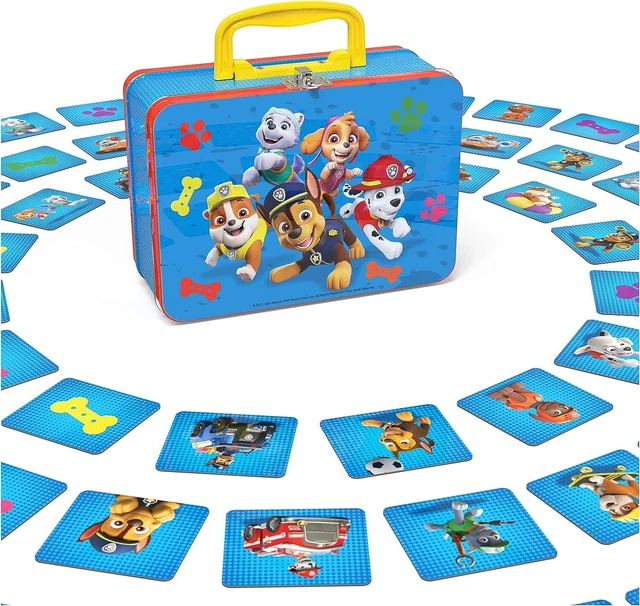 Paw Patrol - Boîte Métal Dominos 28 Pièces - Jeu De Société Enfant 4 Ans Et Plus Avec Tous Les Chiots