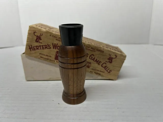 Vintage World Famous Herter's Game Calls No. 903 Deer Call & Box w/ Instructions