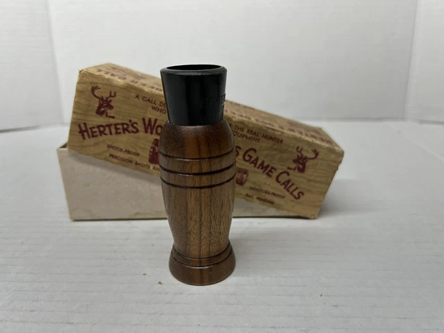 Vintage World Famous Herter's Game Calls No. 903 Deer Call & Box w/ Instructions