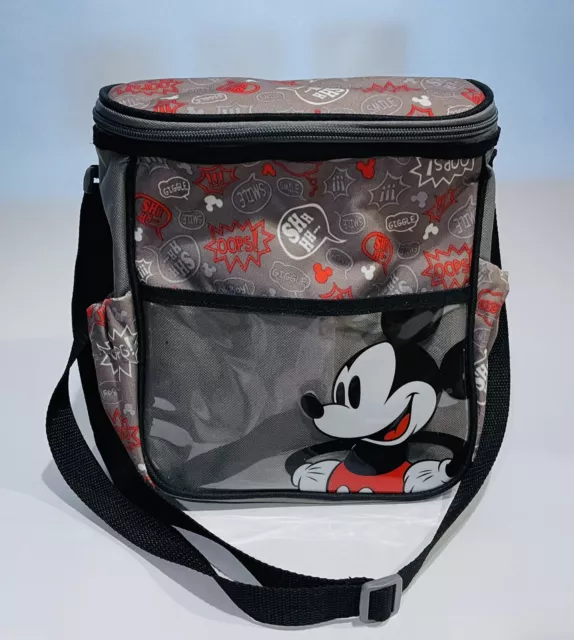 Disney Mickey Mouse Gray Insulated Baby Travelling Shoulder Bottle Bag ~ Travel