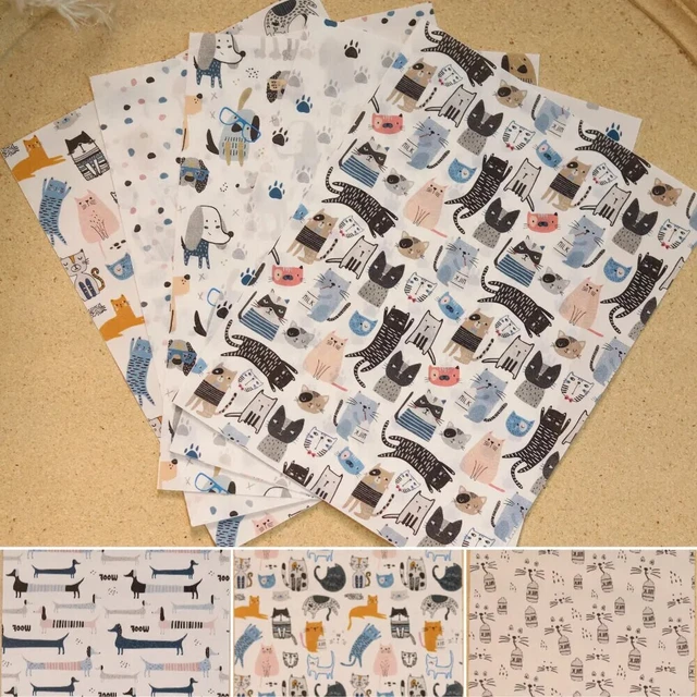 Töpferei Ton Transferpapier Hund Katze Muster Aquarell DIY Ohrringe Tool Sticker
