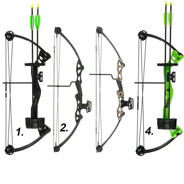 Archery Compound Bow and Arrow Set 25lb - 55lb Shooting Hunting Target & Arrows