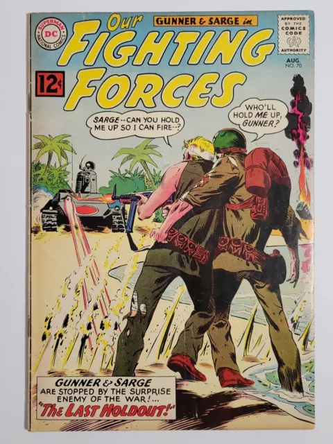 Our Fighting Forces #70 (Vg-) 1962 Gunner & Sarge! Silver Age Dc War Comics