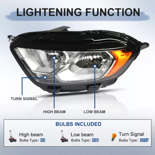 Pair Halogen Headlights For 18-22 Ford EcoSport S SE SES Titanium Left & Right 2